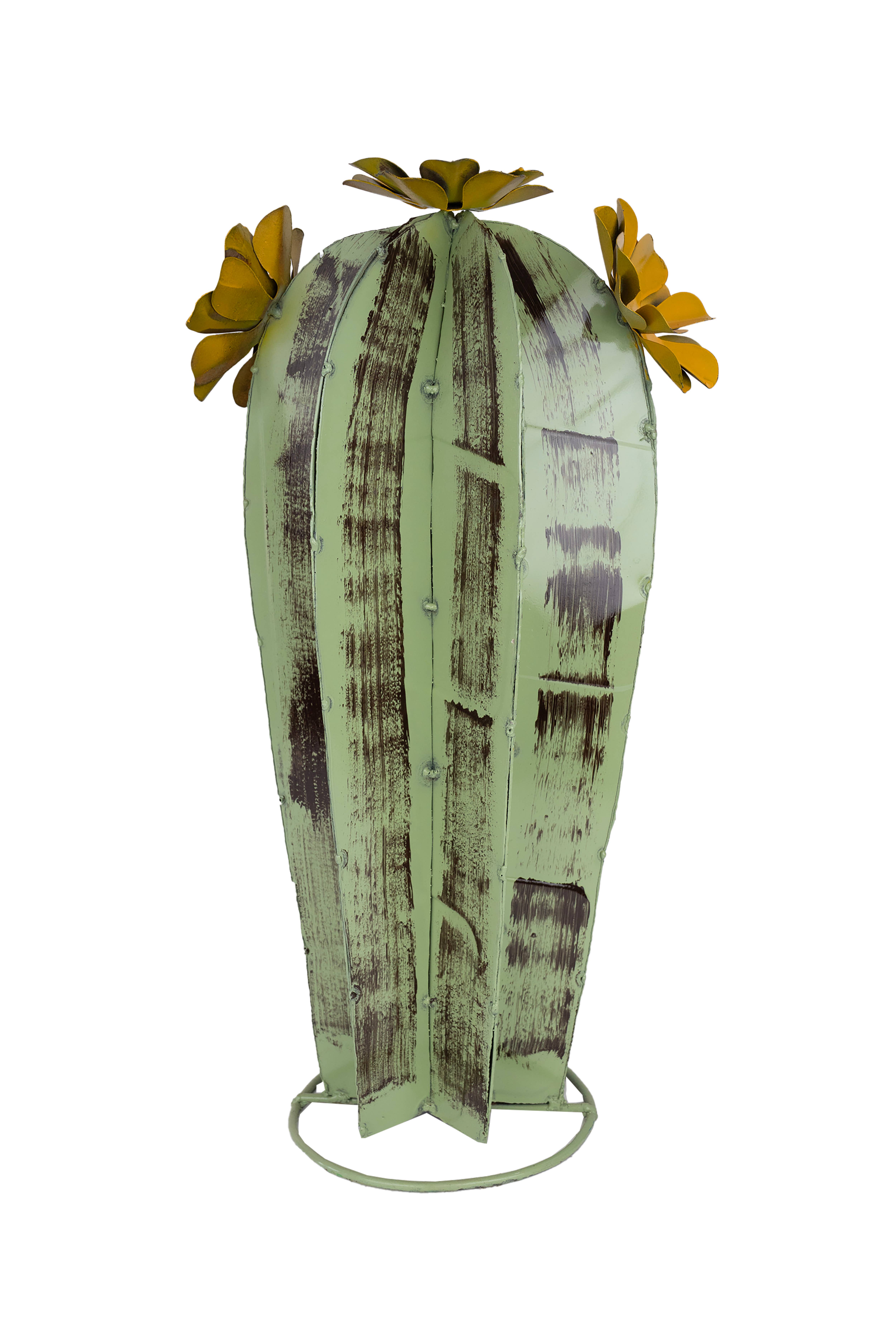 My Amigos Imports - Venta al por mayor Adornos/decoración de exteriores - Decoración Yuma Metal con diseño de cactus, jardín, desierto, tres tamaños, verde, en oferta4