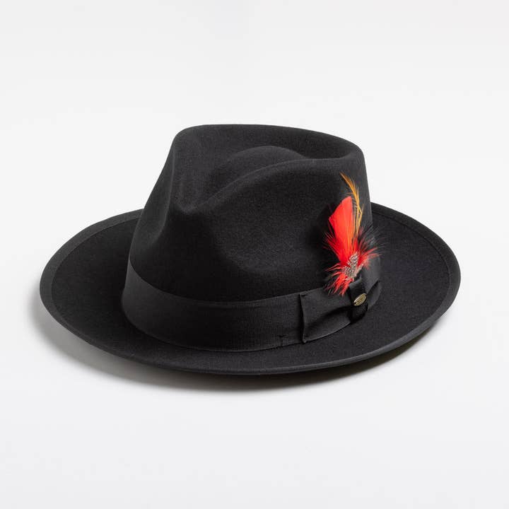 Scala Wool Felt Fedora- New Yorker for wholesale by Dorfman Hat Co