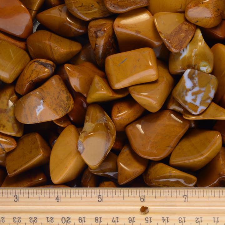 Fantasia Mining - Wholesale Spiritual Stone/Crystal - Tumbled Yellow Jasper - Madagascar (1 lb)