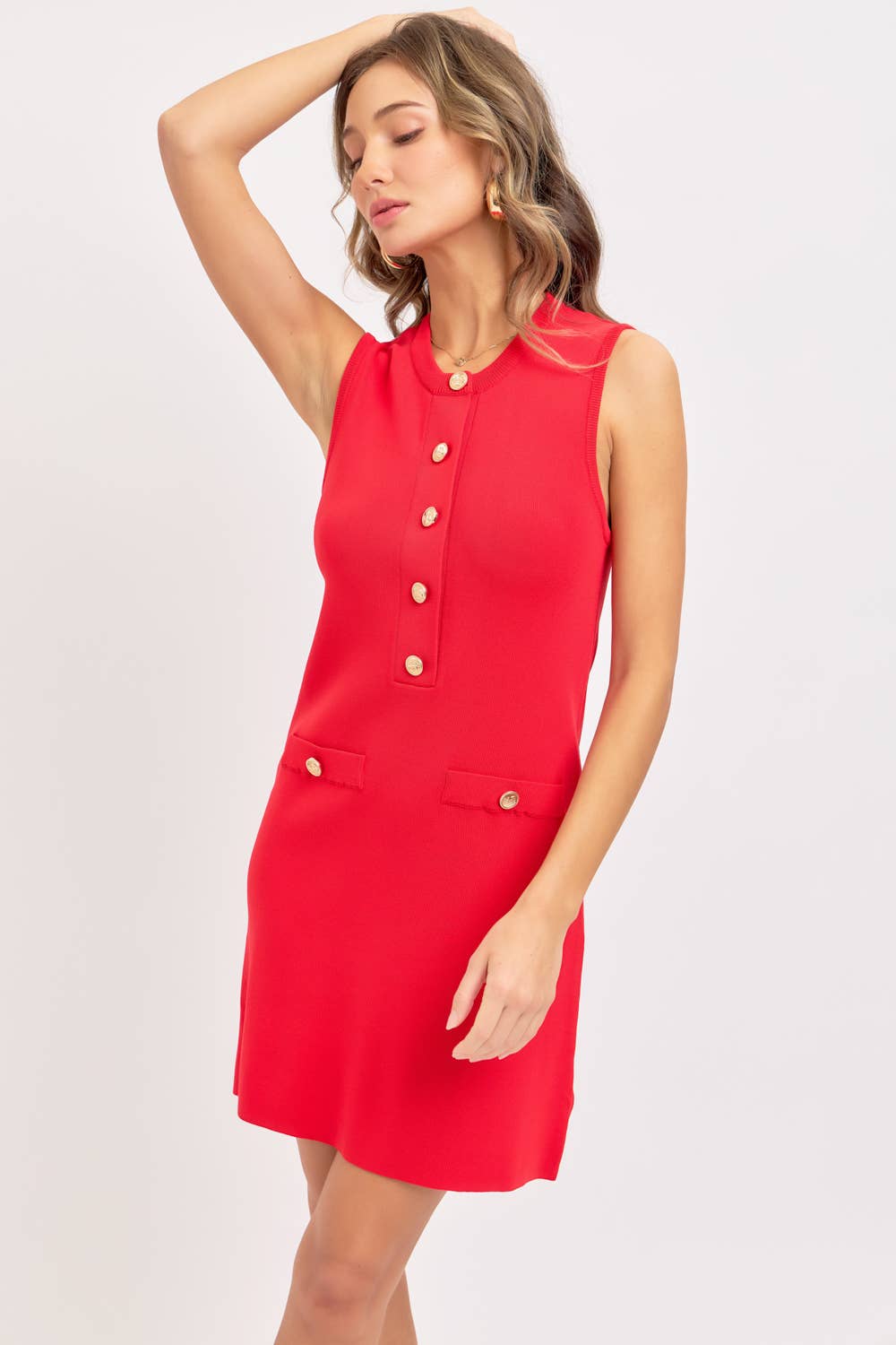 Sweet Lovely by Jen – wholesale Dress – Women's – SHORT  SLEEVELESS KNIT DRESS19