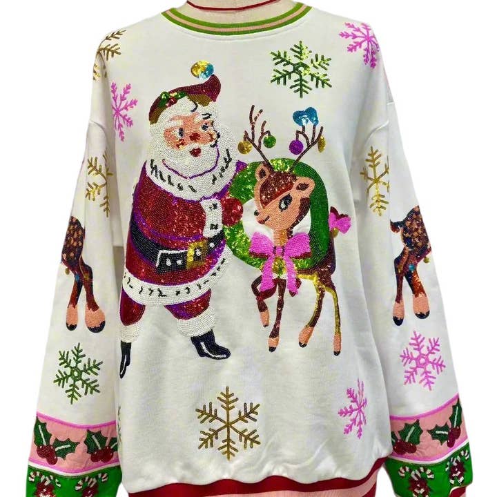 Retro Santa Sweatshirt for wholesale by Froux-Froux Frog