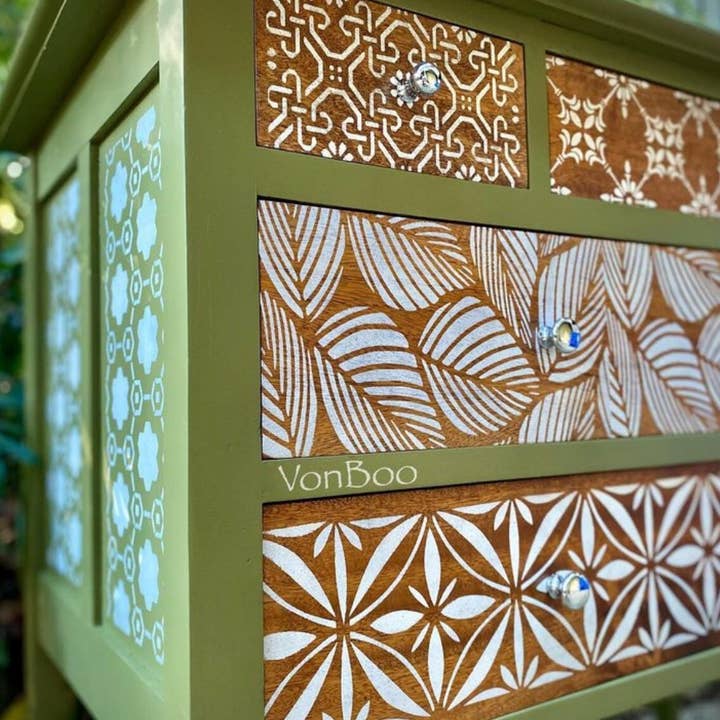 Floral Knot Rectangular Stencil for wholesale by Belle Stencils