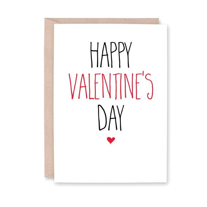 Happy Valentine's Day Card for wholesale by Striped Hat Studio