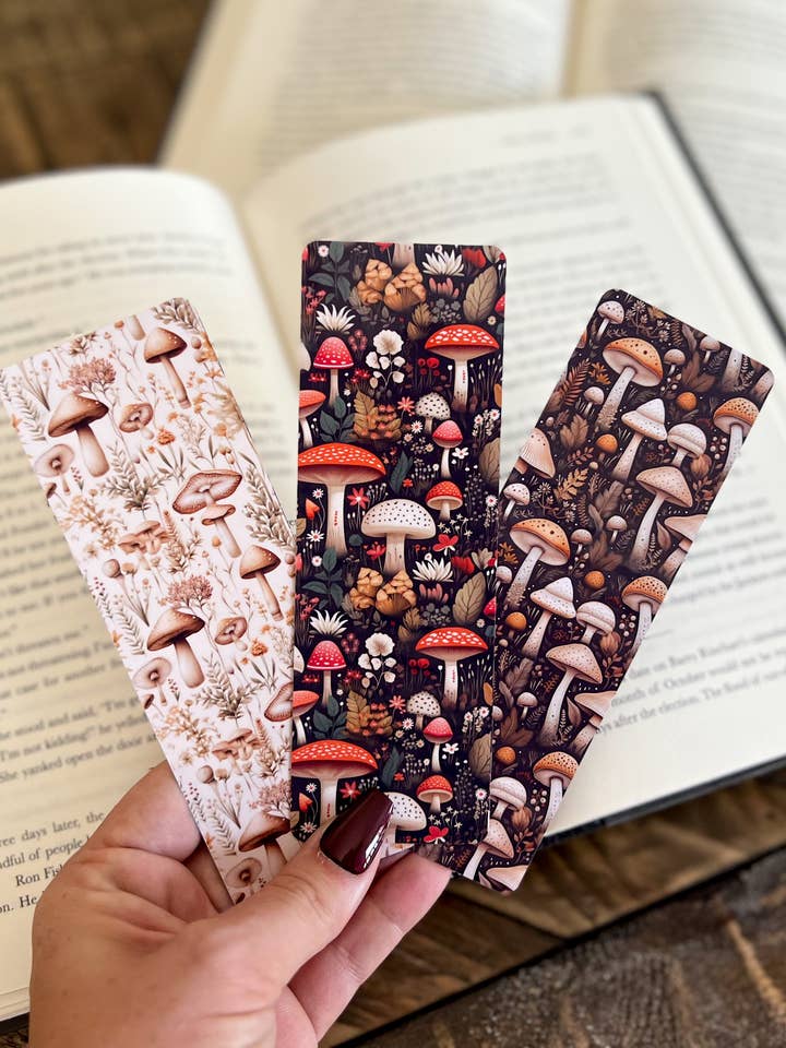 Mushroom Bookmark Set, Cottagecore for wholesale by Little Turkey Shoppe