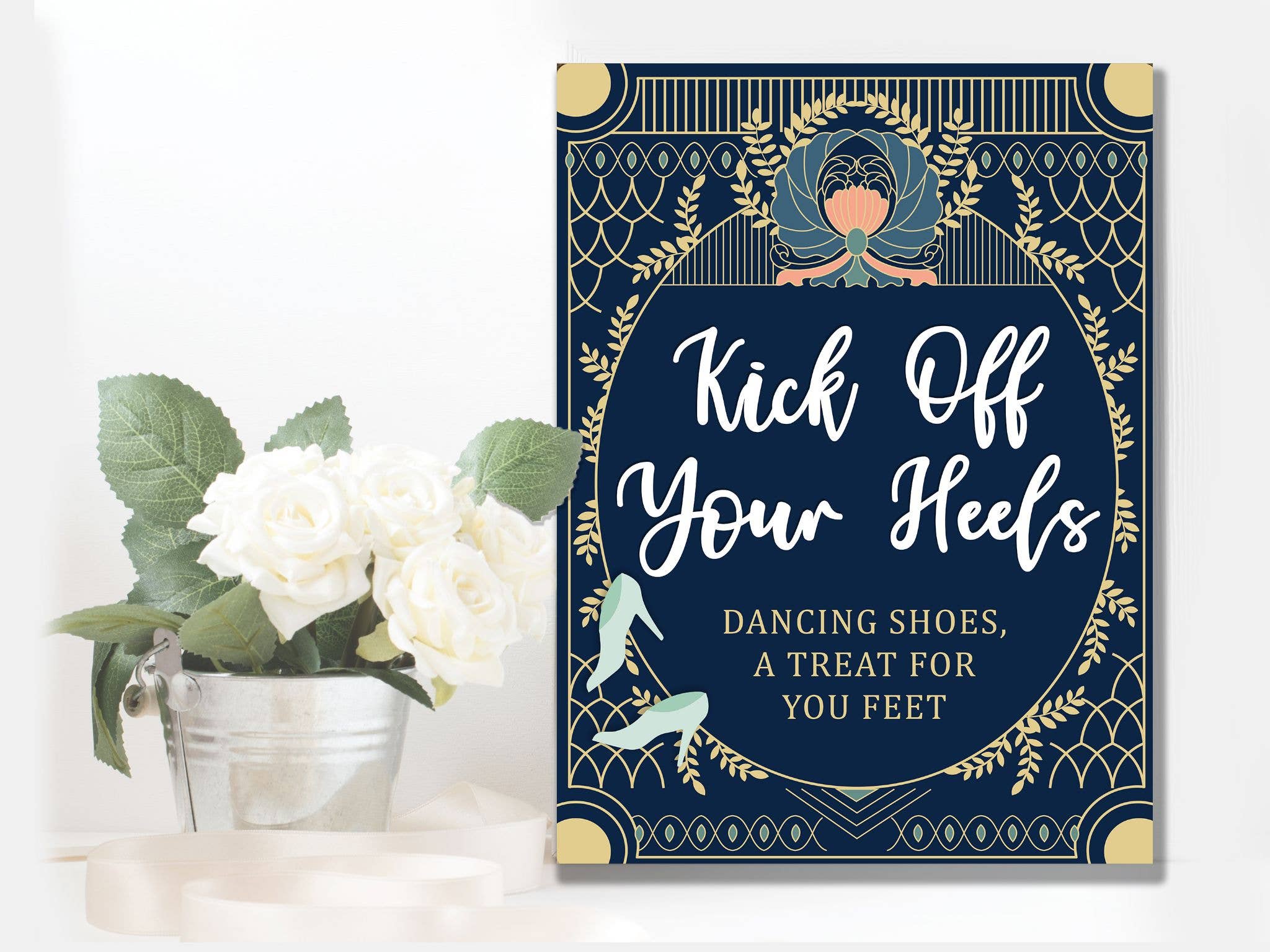 The British Metal Signs Company – wholesale Sign – Wedding Dancing shoes Flip Flops Art Deco Metal Sign0