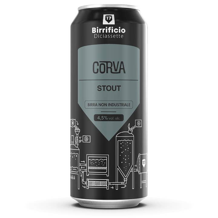 Birrificio 17 - Wholesale Beer - Corva can, craft beer, coffee, licorice, 100% ITA