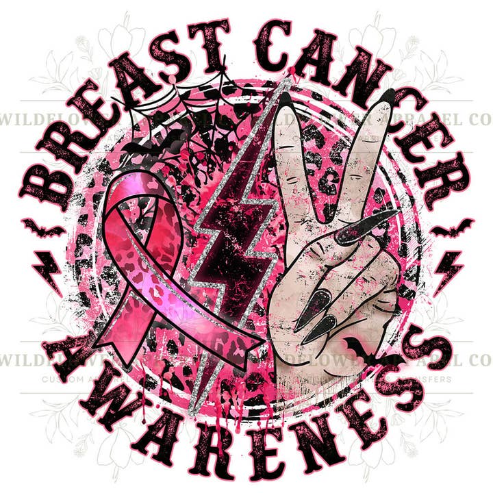 Brystkræft bevidsthed 2 for engroshandel hos Wildflower Apparel Co.