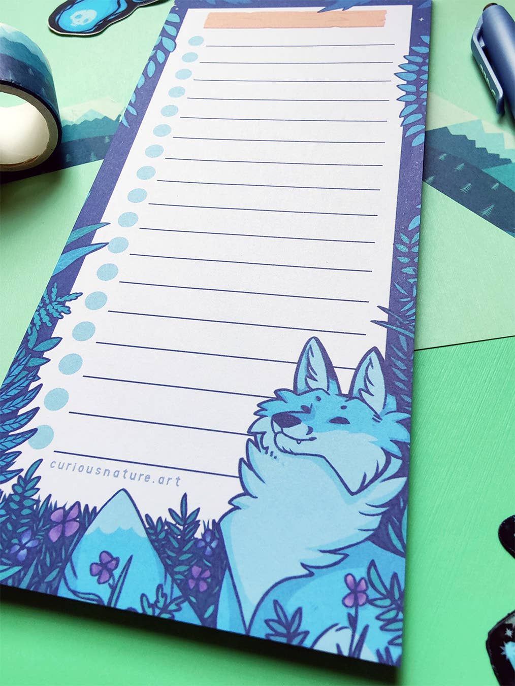 Curious Nature Studio - Wholesale Notepad - Curious Blue Fox • List Notepad1