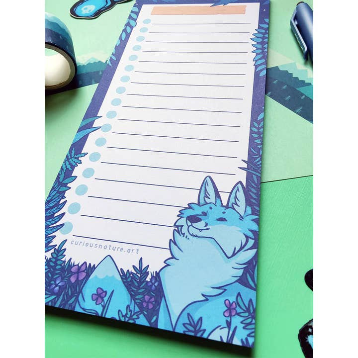 Curious Nature Studio - Wholesale Notepad - Curious Blue Fox • List Notepad1