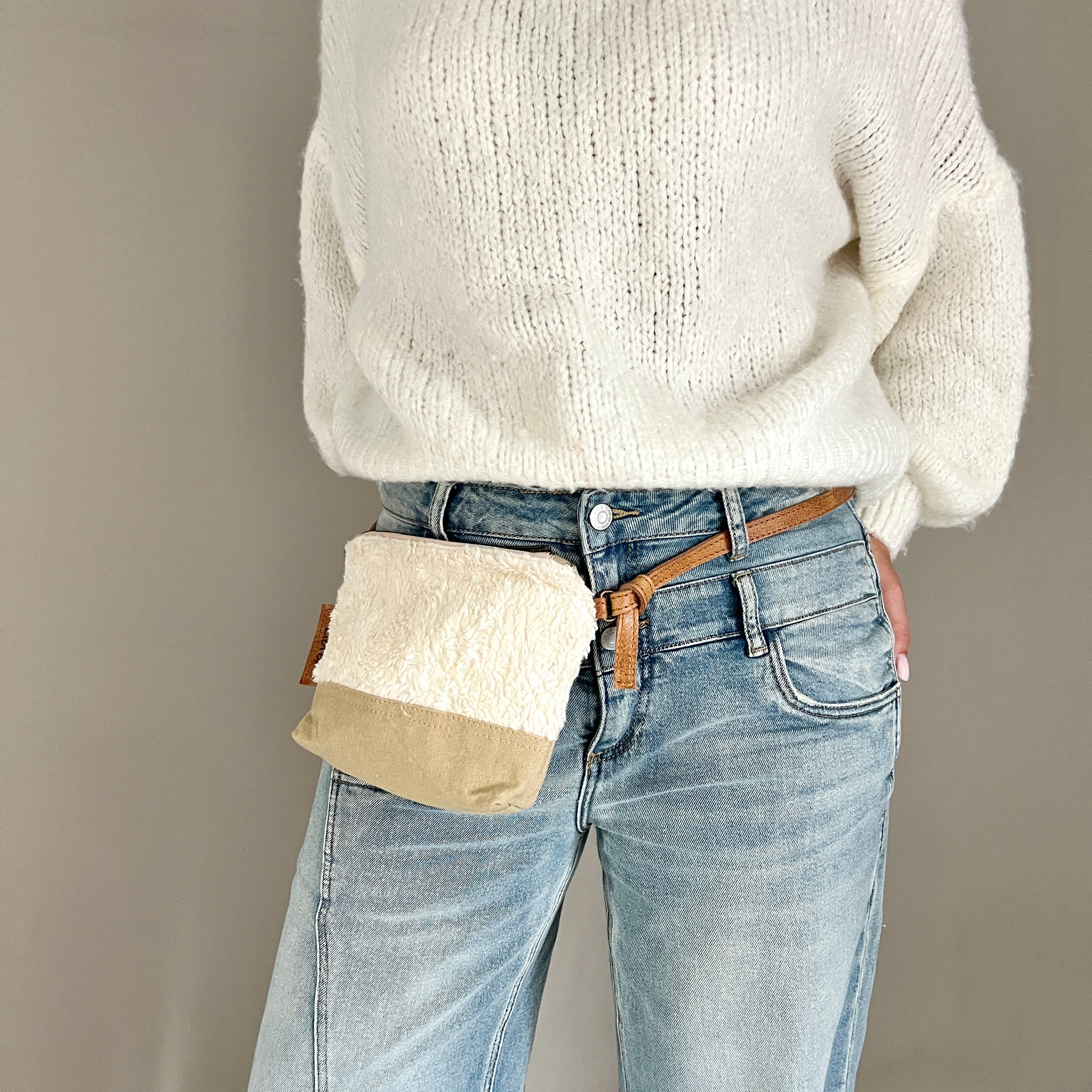 Liefe NL – Engroshandel Crossbodytaske - Dame – TeddyMini bomuldsbamse (khaki lærred) -zerowaste2