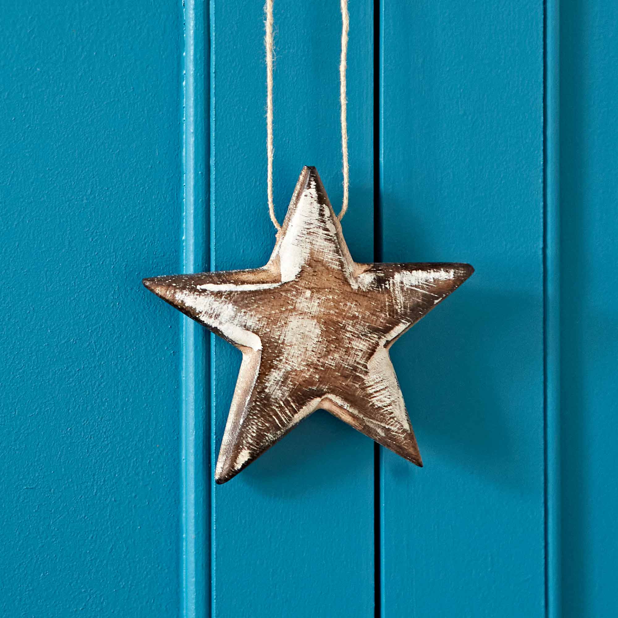 The Paper High Gift Company Limited – wholesale Ornament – Mango Wood Heart and Star Decorations1