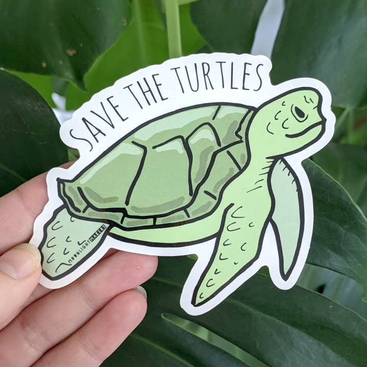 Save The Turtles - Stickers - CLOSEOUT SALE for wholesale by Moonlight Makers