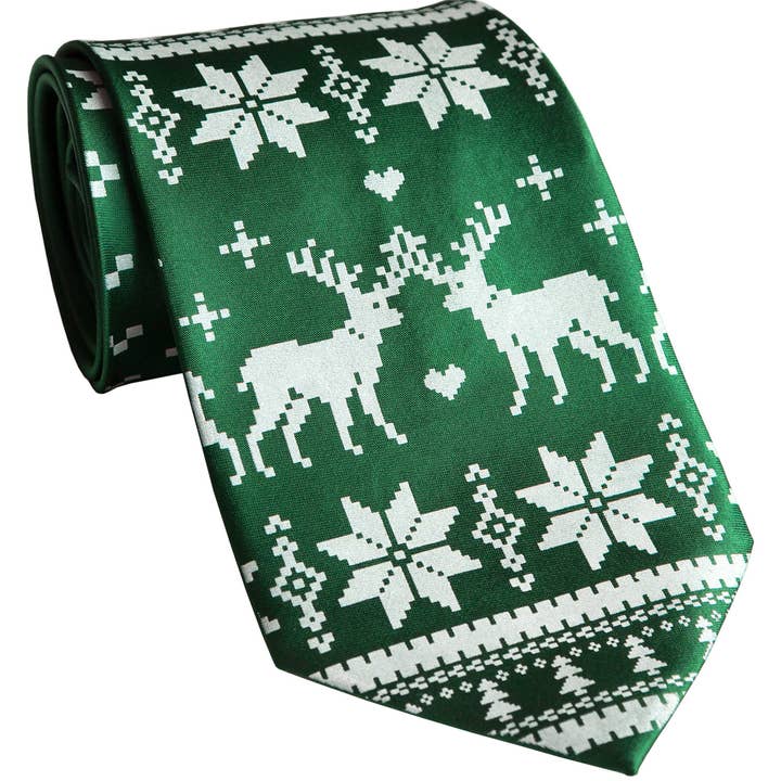 Cyberoptix Tie Lab - Wholesale Necktie - Men's - Christmas Sweater Necktie. Ugly Holiday Sweater Tie.