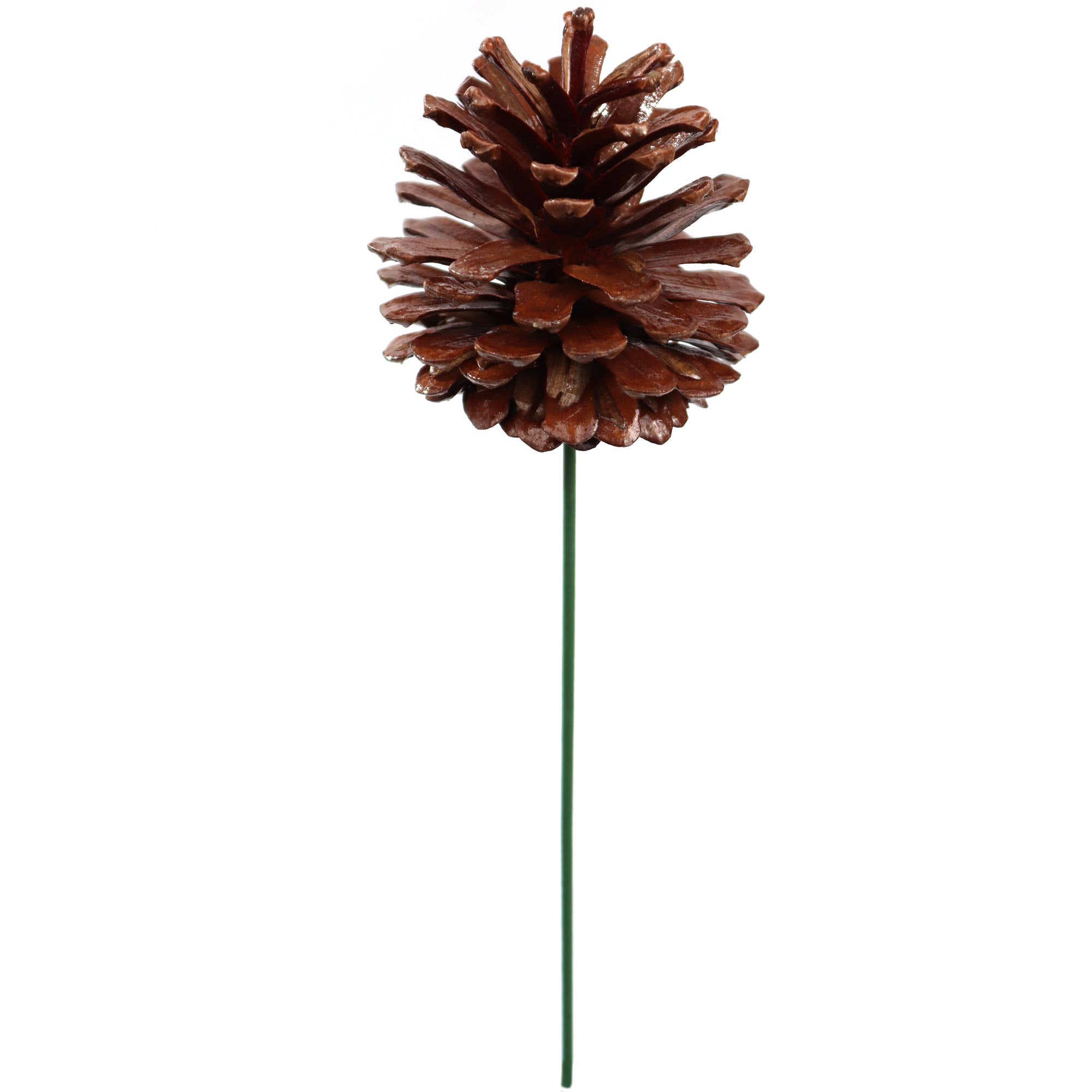 Larksilk - Wholesale Christmas Decoration - Set Of 24 Natural Brown Christmas Pine Cone Picks, 2.5" Wide0