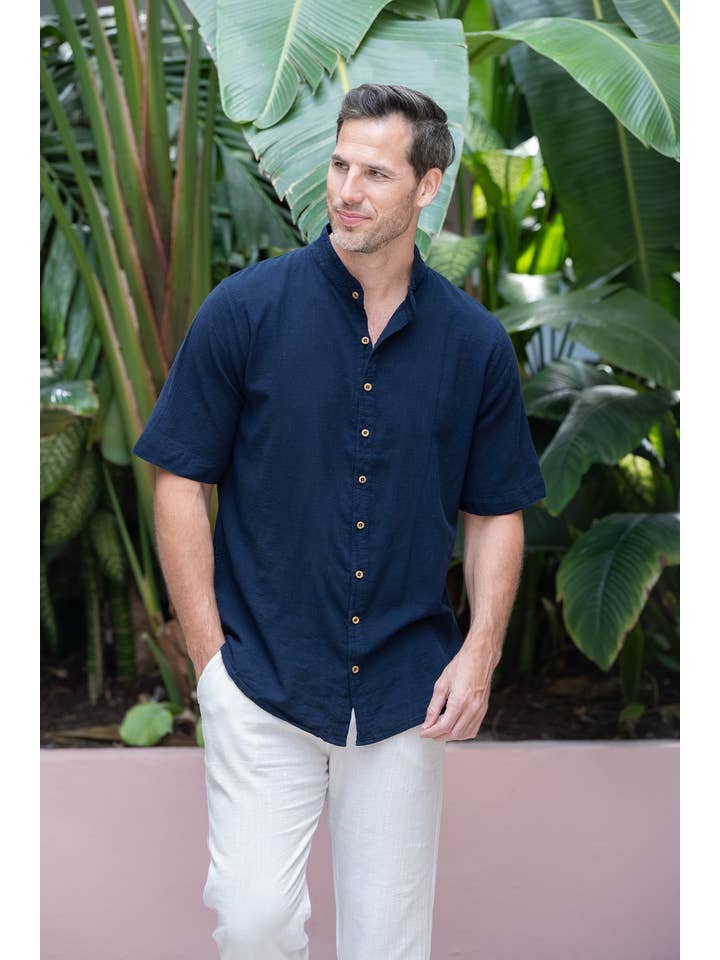 Cotton Natural - Wholesale Button Down Shirt - Men's - Rossi Shirt