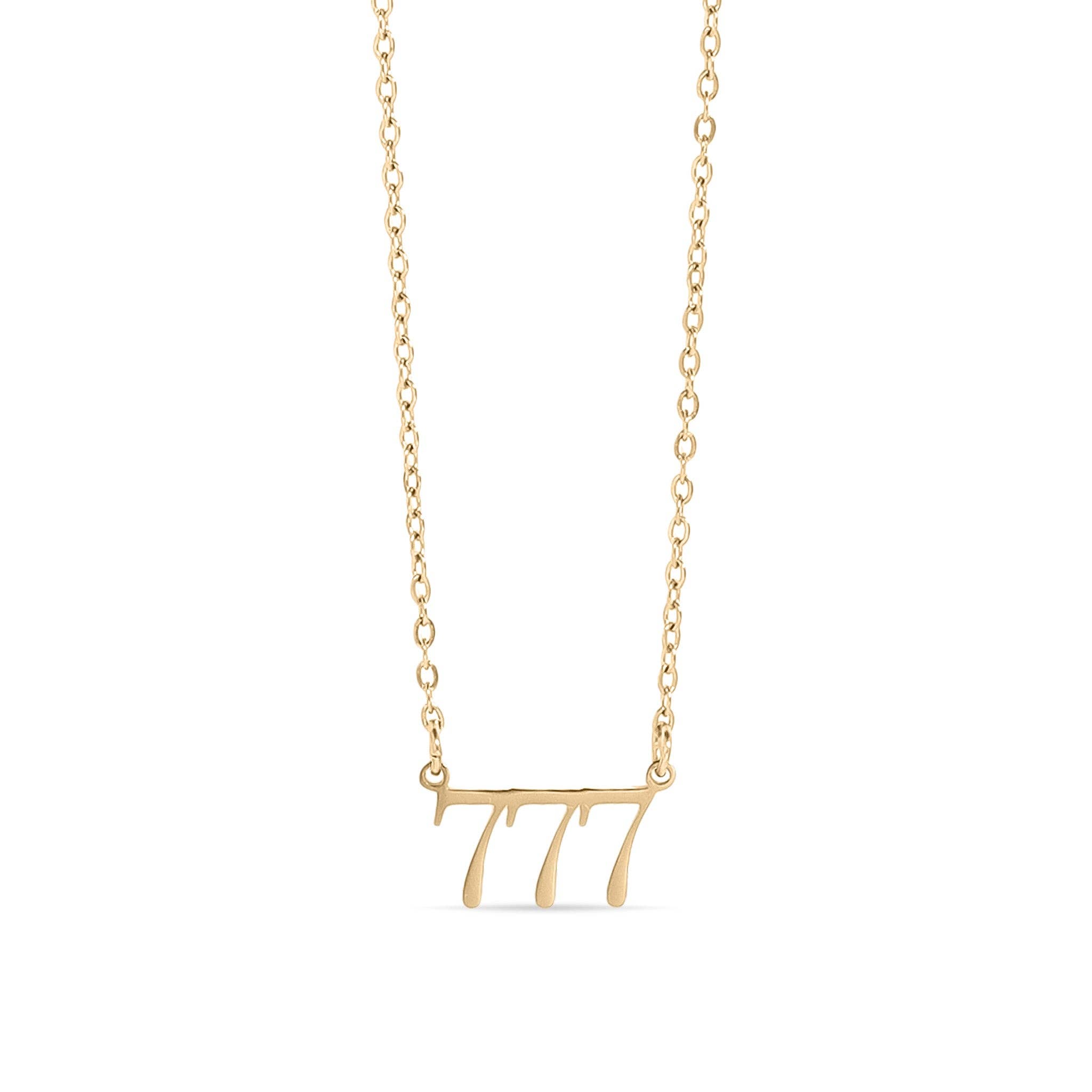 WJW – wholesale Pendant/charm necklace – 18K Gold PVD Stainless Steel Angel Number Necklace18