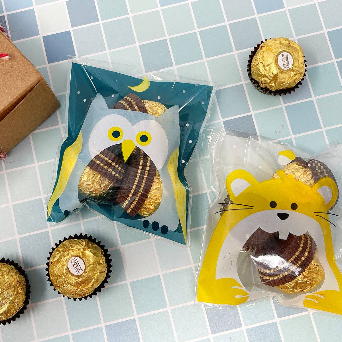 Wrapables.com - Wholesale Food Storage Wrap/Bag - Wrapables Transparent Self-Adhesive 4" x 4" Candy Cookie Bag69