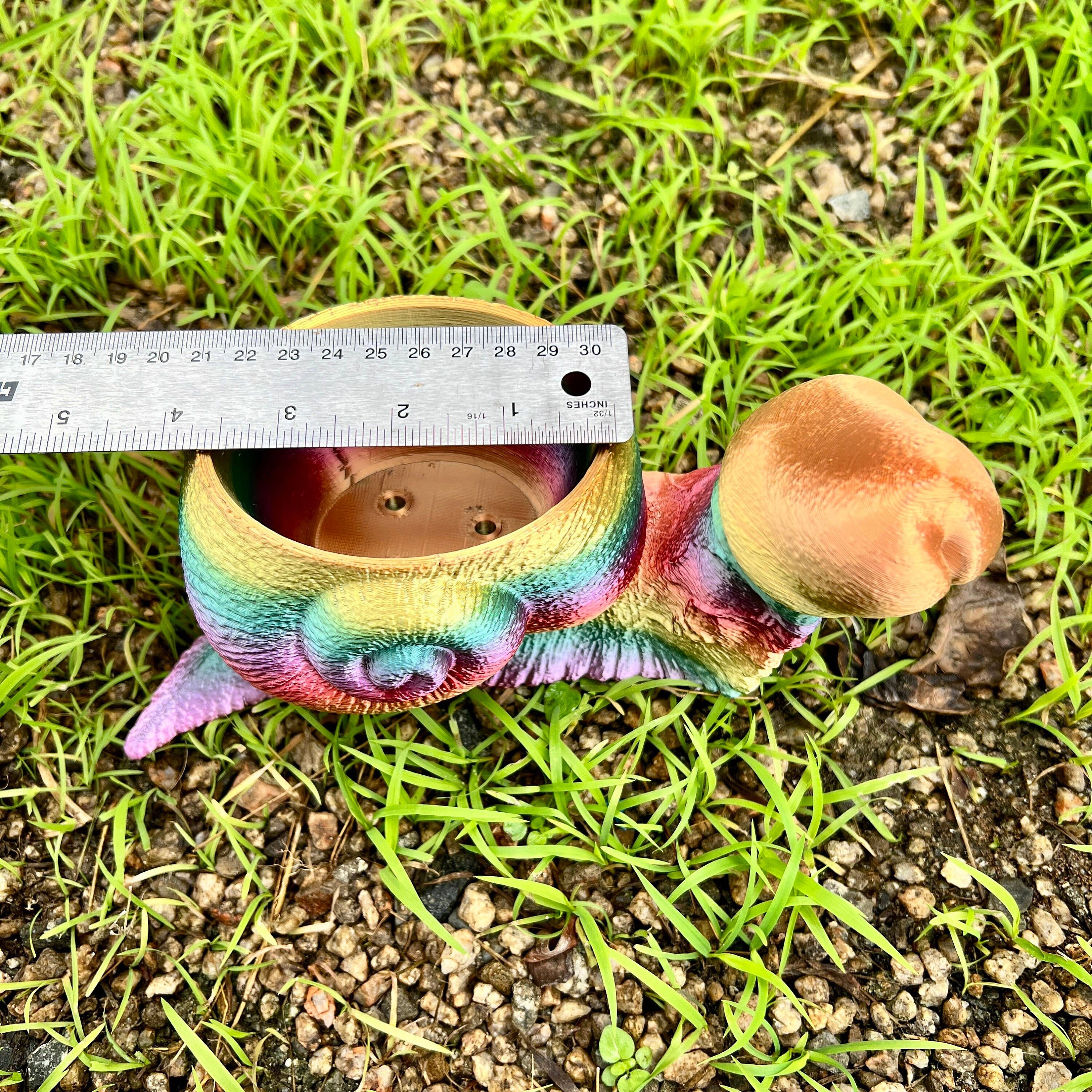 NumanPrints - Wholesale Gag gift/novelty gift - Snail Dick Planter Penis 3D Printed Tortoise Dickasaurus6