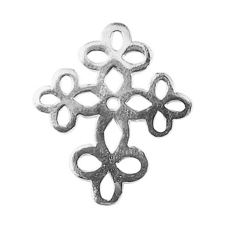 Bali Designs – Großhandel Individueller Charm/Anhänger – CSF-409 Silber Overlay Schöner und zierlicher Kreuz-Charme0