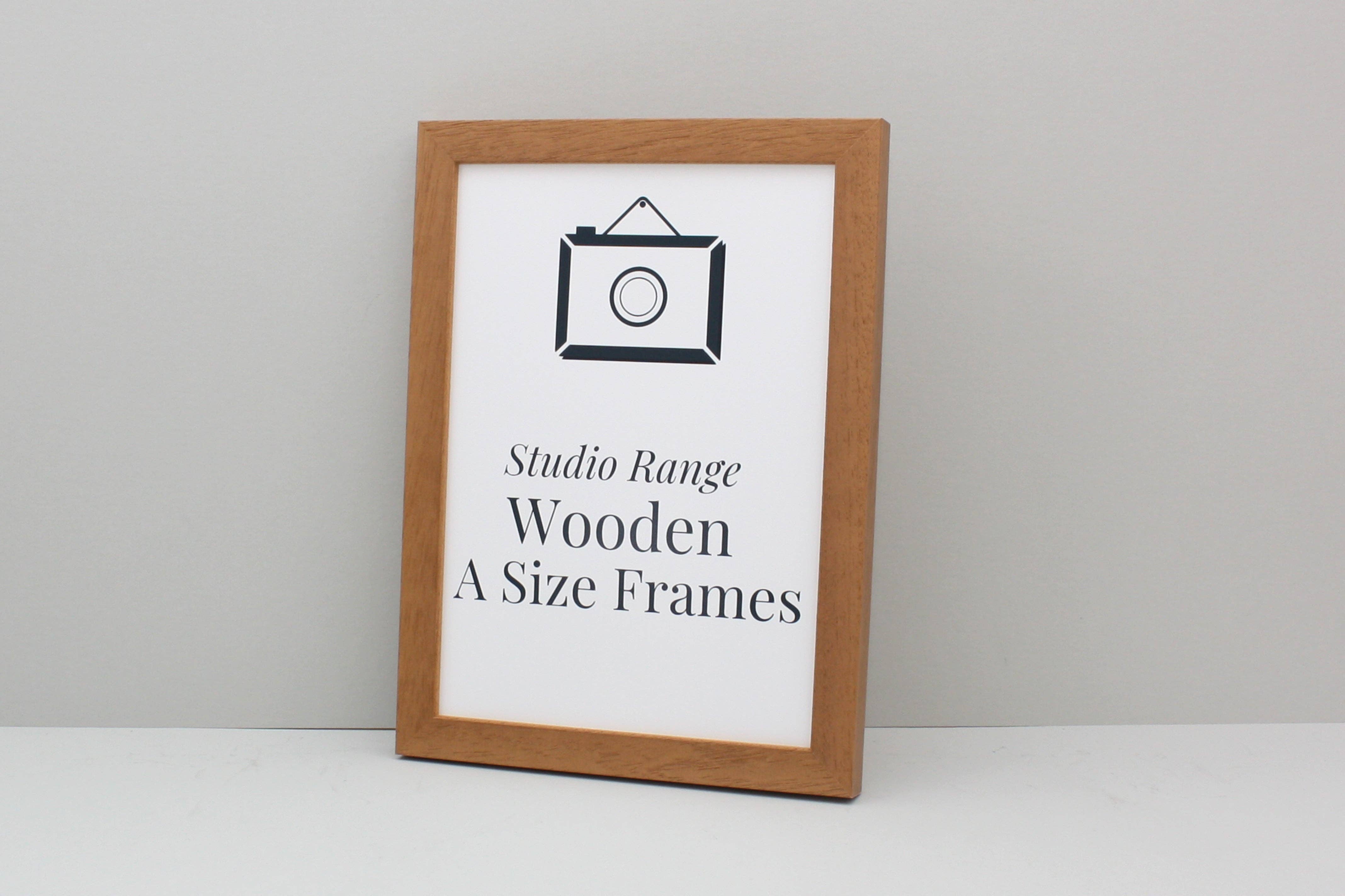 Photoframesandmore – wholesale Picture frame – Oak Colour A-Size Frames - A1, A2, A3, A4 Size Wooden Poster Frame1