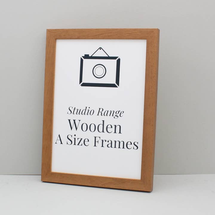 Photoframesandmore – wholesale Picture frame – Oak Colour A-Size Frames - A1, A2, A3, A4 Size Wooden Poster Frame1
