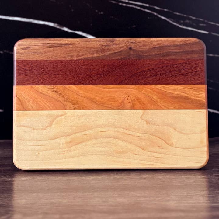 Holzer Handcrafted ® - Wholesale Cutting Board - Handmade Cutting Board 9" x 6" x .8" | Maple, Cherry, Sapele, Walnut Hardwood | Holzer Handcrafted8