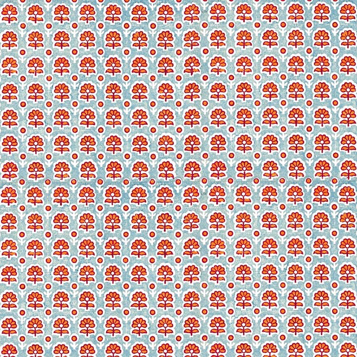 Beau Bottles - Wholesale Wine Gift Bag - Beau Bottles Indian Blockprint Blue Flower - Prosecco Collection6