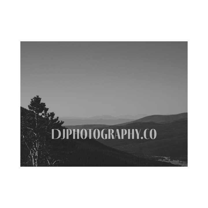 Sort og hvid: Rocky Peaks II - Colorado Fotoprint for engroshandel hos DJ Photography
