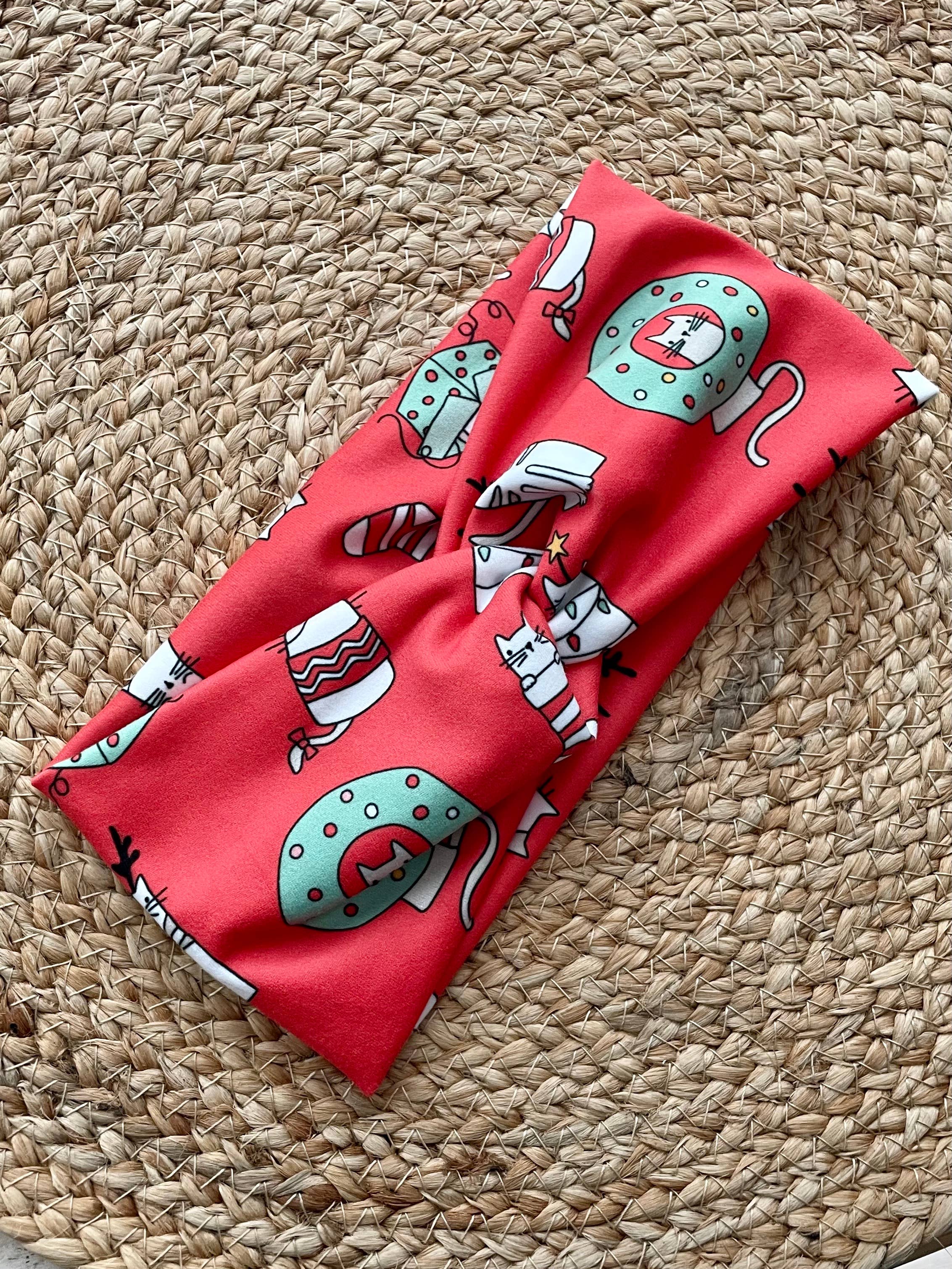 Designs by Rachel Joy - Wholesale Fashion Headband - Women's - Joyful Cats Knit Twist Headband1