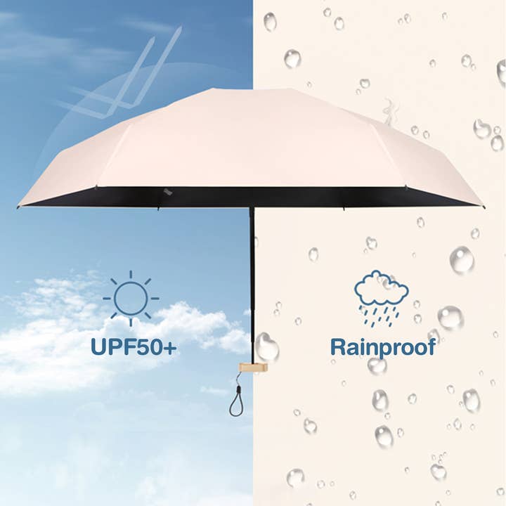 TUTU Home - Tableware & Decor - Wholesale Umbrella - Women's - "Carte" Pocket Mini Umbrella - Creme