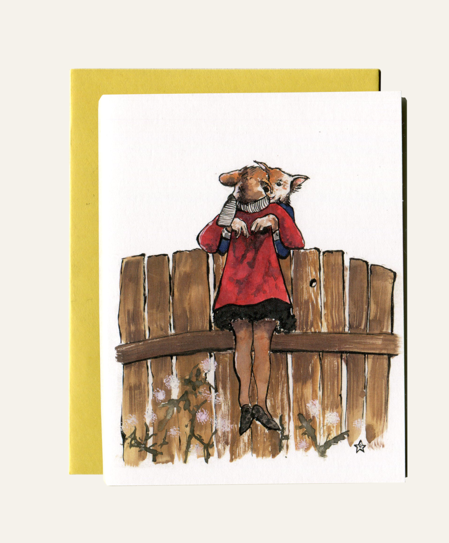 Darling Illustrations - Wholesale Love Card - Nothing Can Keep Us Apart - Dog Notecard1