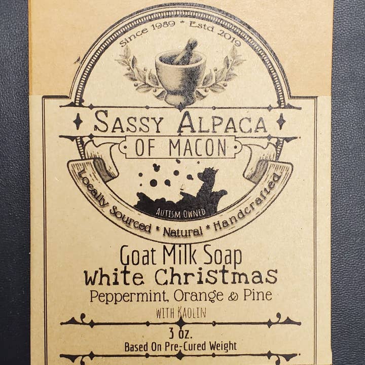 The Sassy Alpaca - Wholesale Zeepblok - Witte kerst