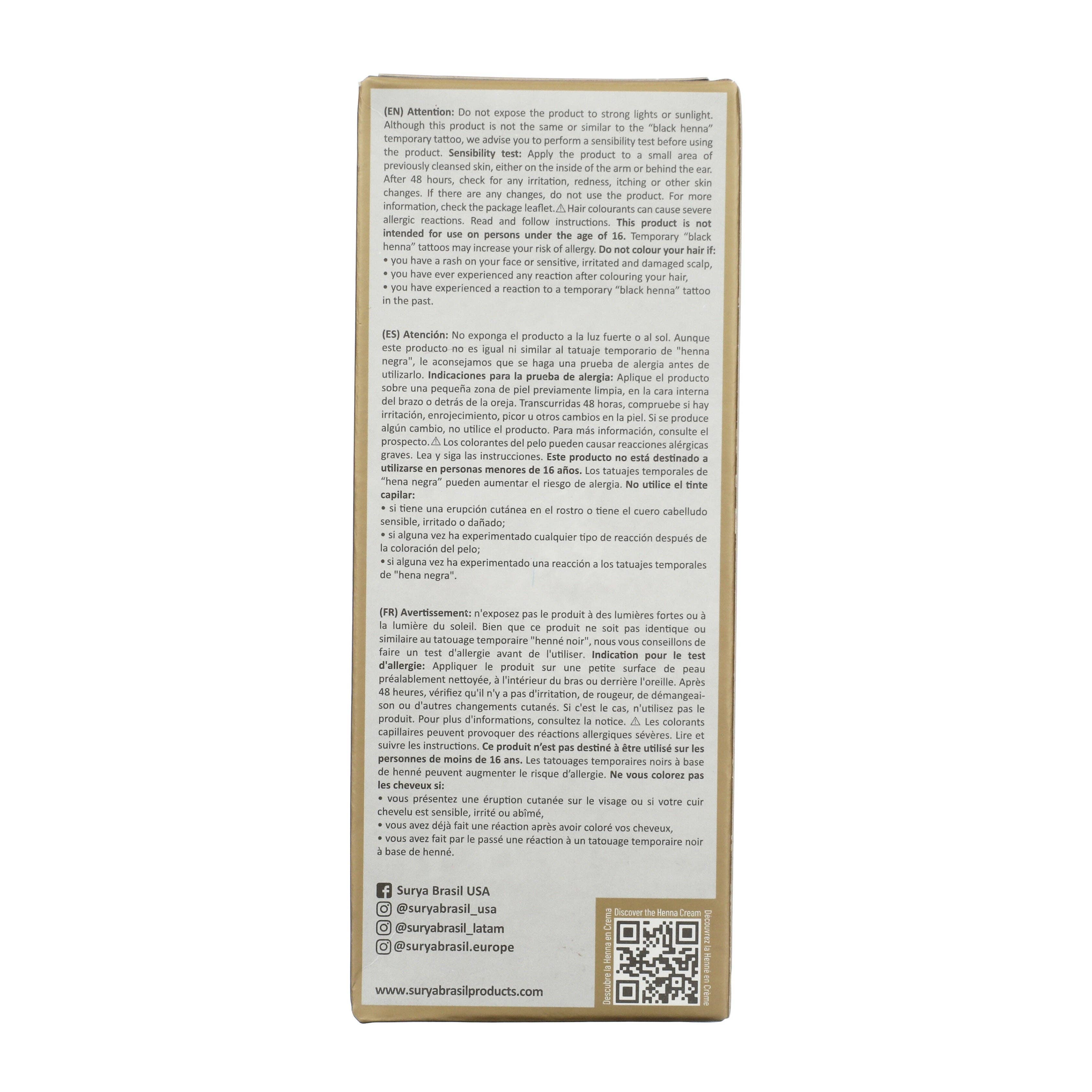 Surya Brasil – Engroshandel Hårfarve – Henna Creme Lys Brun3