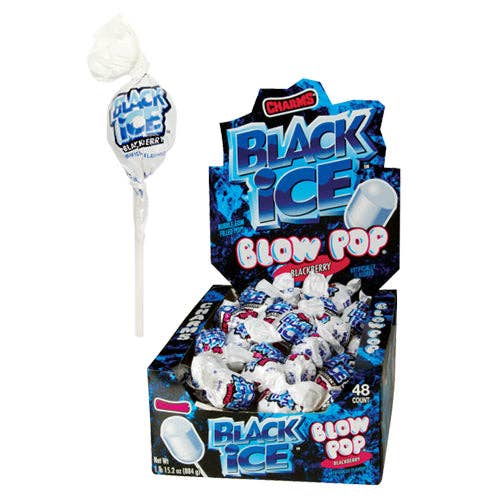 I Got Your Candy - Wholesale Lollipop - Charms Black Ice Blow Pop Lollipops - 48ct