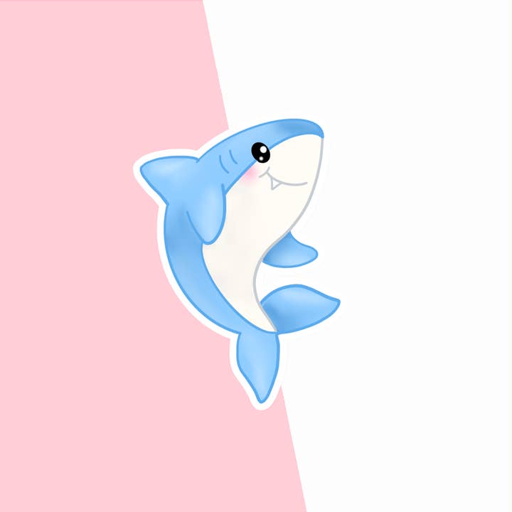 Sharky Vinyl Sticker for wholesale by Peach and Mimi