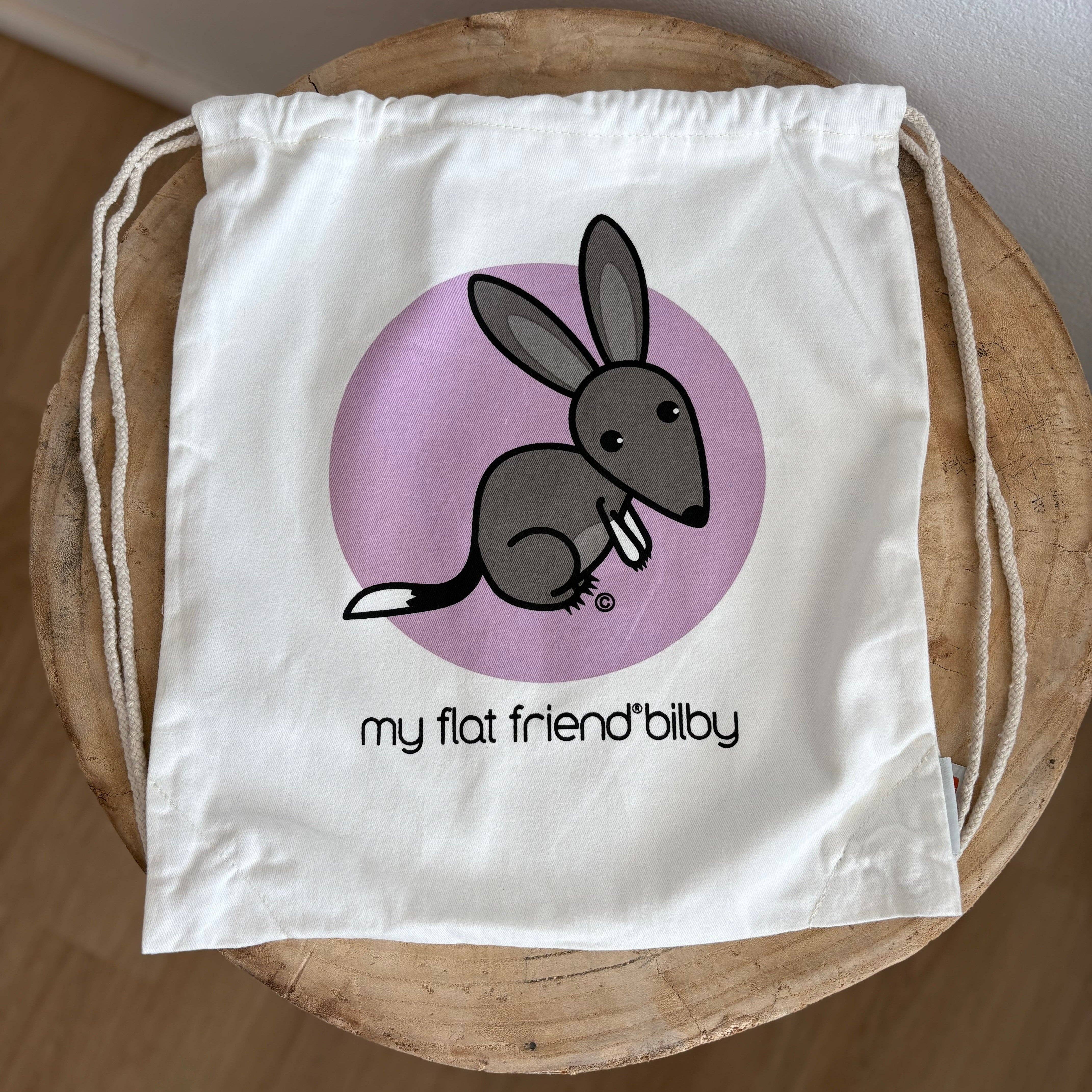 Flat Friends – Großhandel Tasche mit Kordelzug – Kinder – Bilby Baumwolltasche mit Kordelzug0