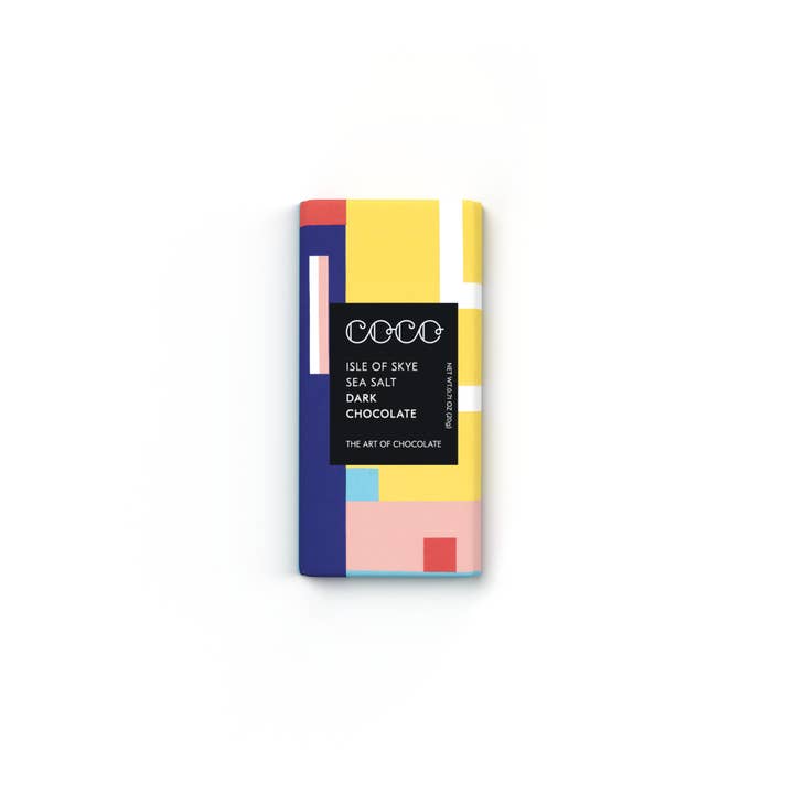 COCO Chocolatier - Wholesale Chocolate Bar - Isle of Skye Sea Salt Dark Mini Chocolate Bar (Pack of 24)