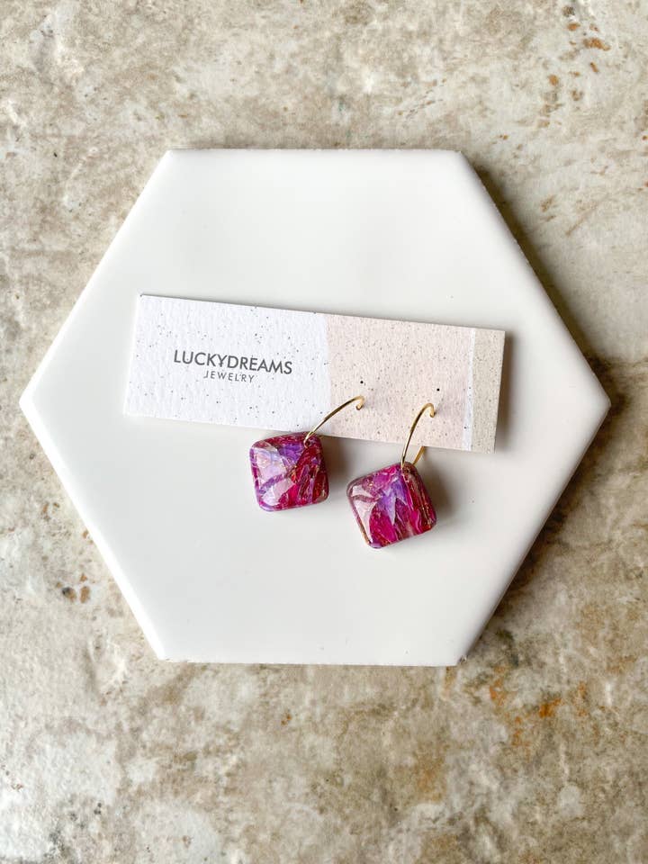 Clay Earrings- The Stevie Hoop- Hypoallergenic- Lightweight - Handmade- Statement Jewelry30 for wholesale by LuckyDreams