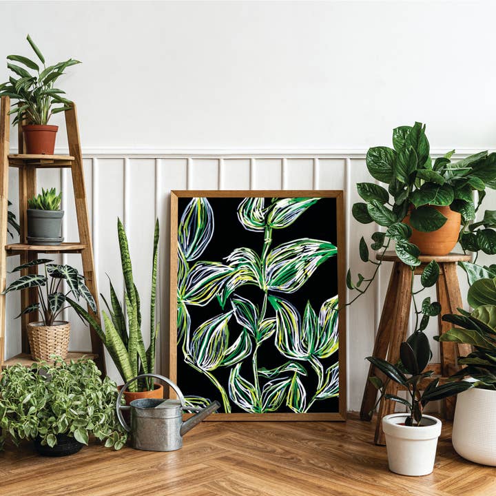 Planta negra en pulgadas A4 para venta al por mayor de Uwu Studio