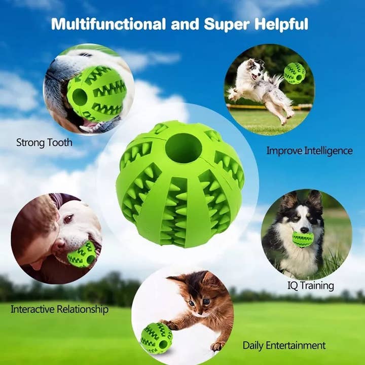 PR GROUPS LLC - Wholesale Pet Chew Toy - Dog - Tooth Cleaning Ball Dog Chew Toy - Assorted