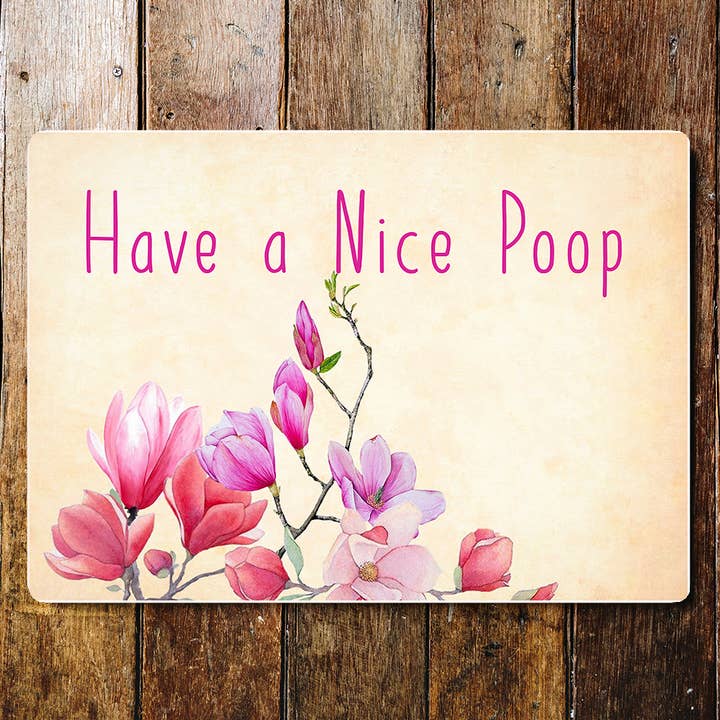 Letrero de pared de metal divertido e inspirador para baño para venta al por mayor de The British Metal Signs Company