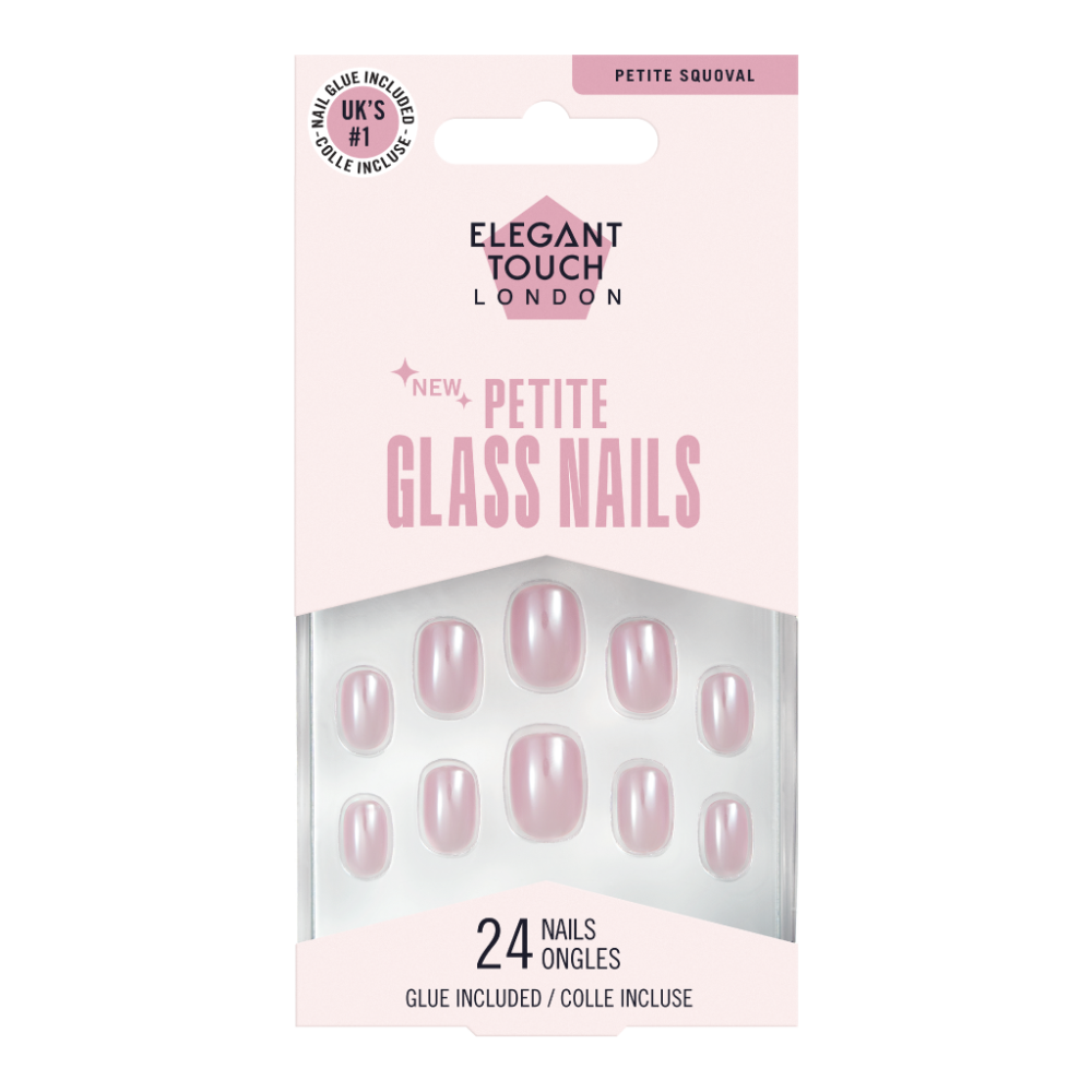 Beauty Goddess – wholesale Press-on/fake nails – Elegant Touch Petite Glass Nails Sugar Snow0