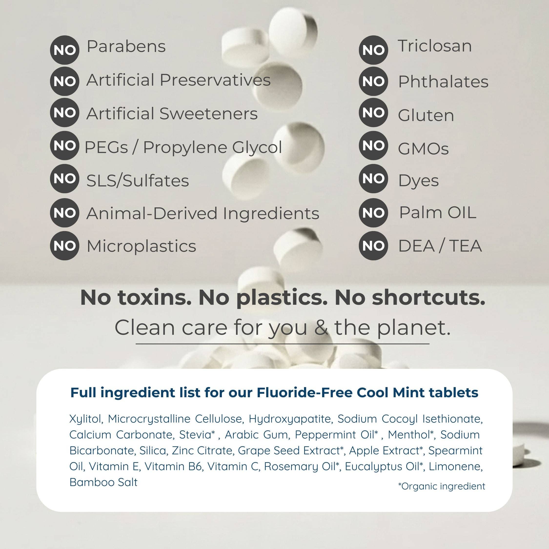 Tidalove - Wholesale Toothpaste - Fluoride-Free Toothpaste Tablets –  62ct Refill Pouch (Case of 30)0