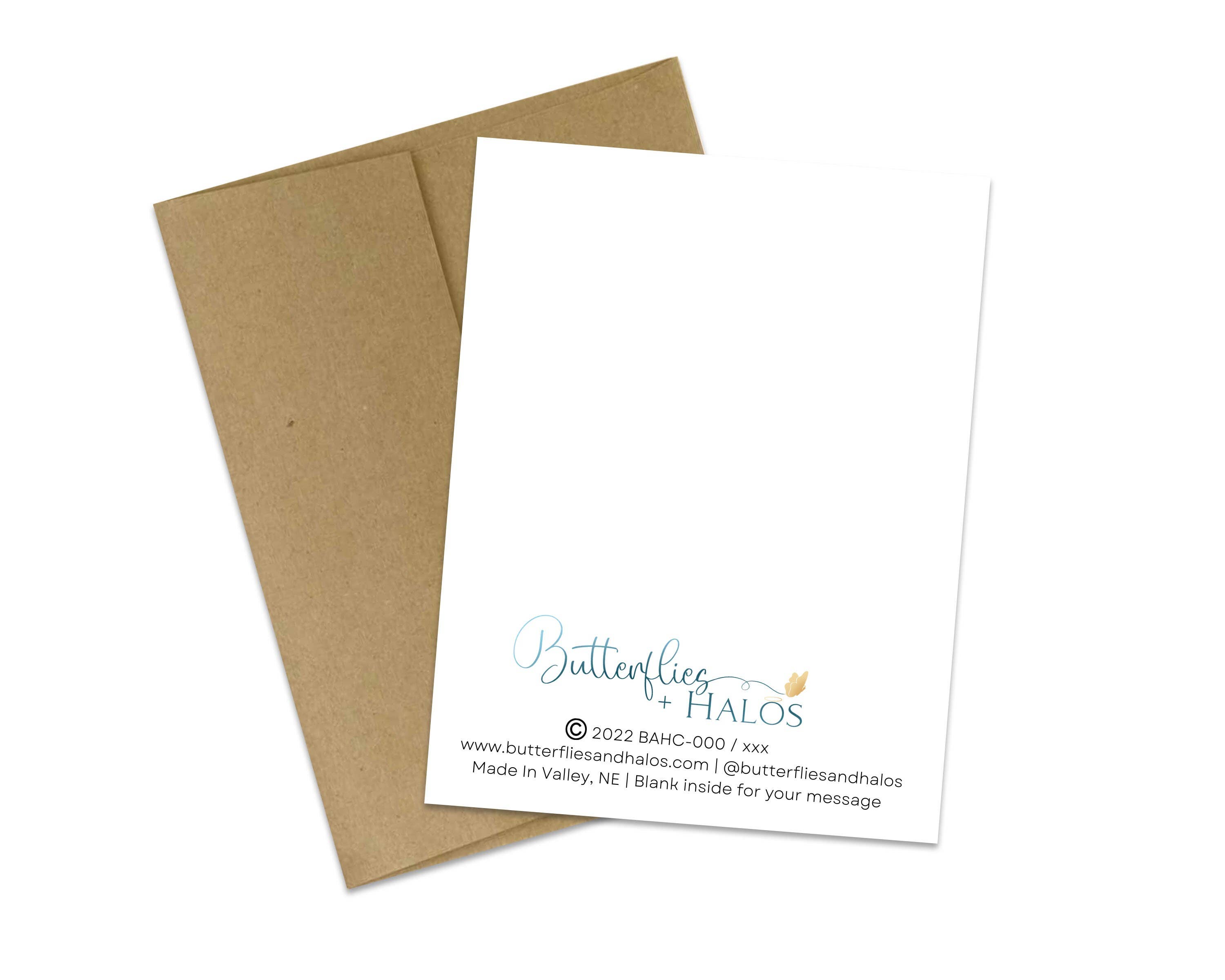 Butterflies + Halos - Wholesale Sympathy Card - Sending you hope in the brokenness greeting card 1