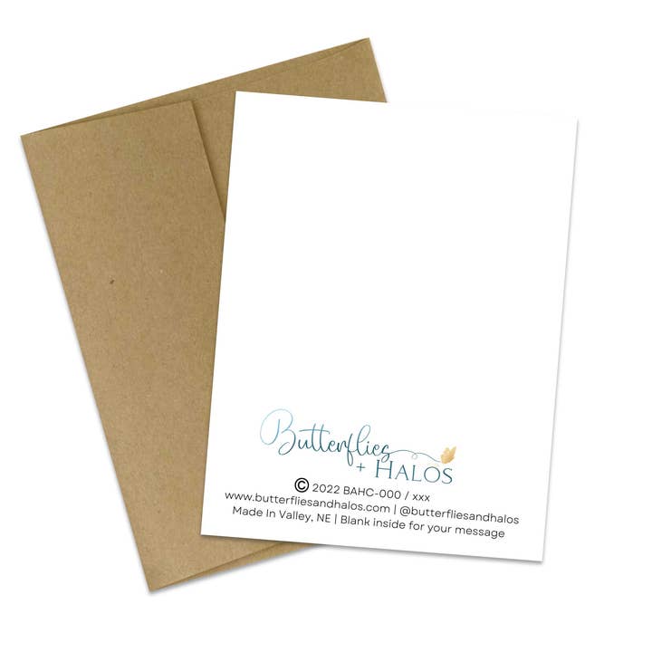 Butterflies + Halos - Wholesale Sympathy Card - Sending you hope in the brokenness greeting card 1