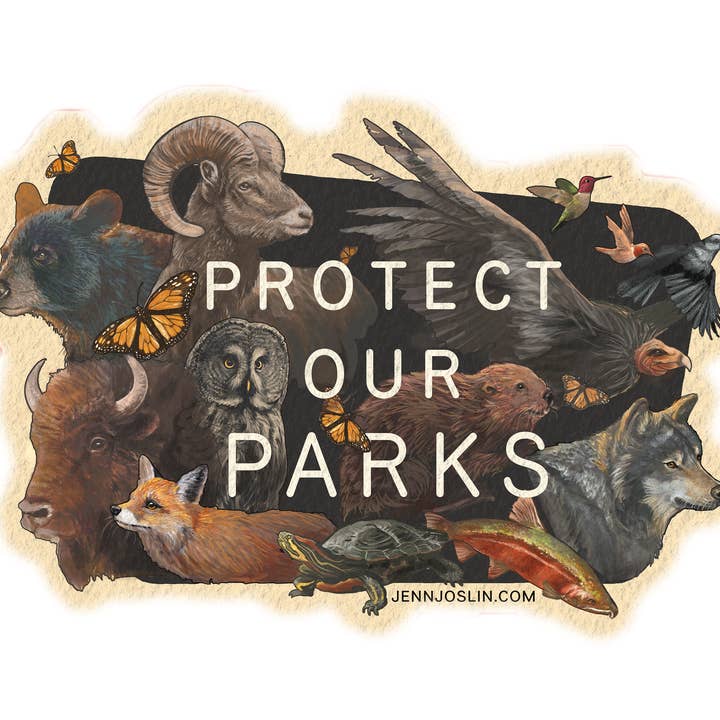 "Skydda våra parker" - Fauna för wholesale av Jenn Joslin Art & Nature