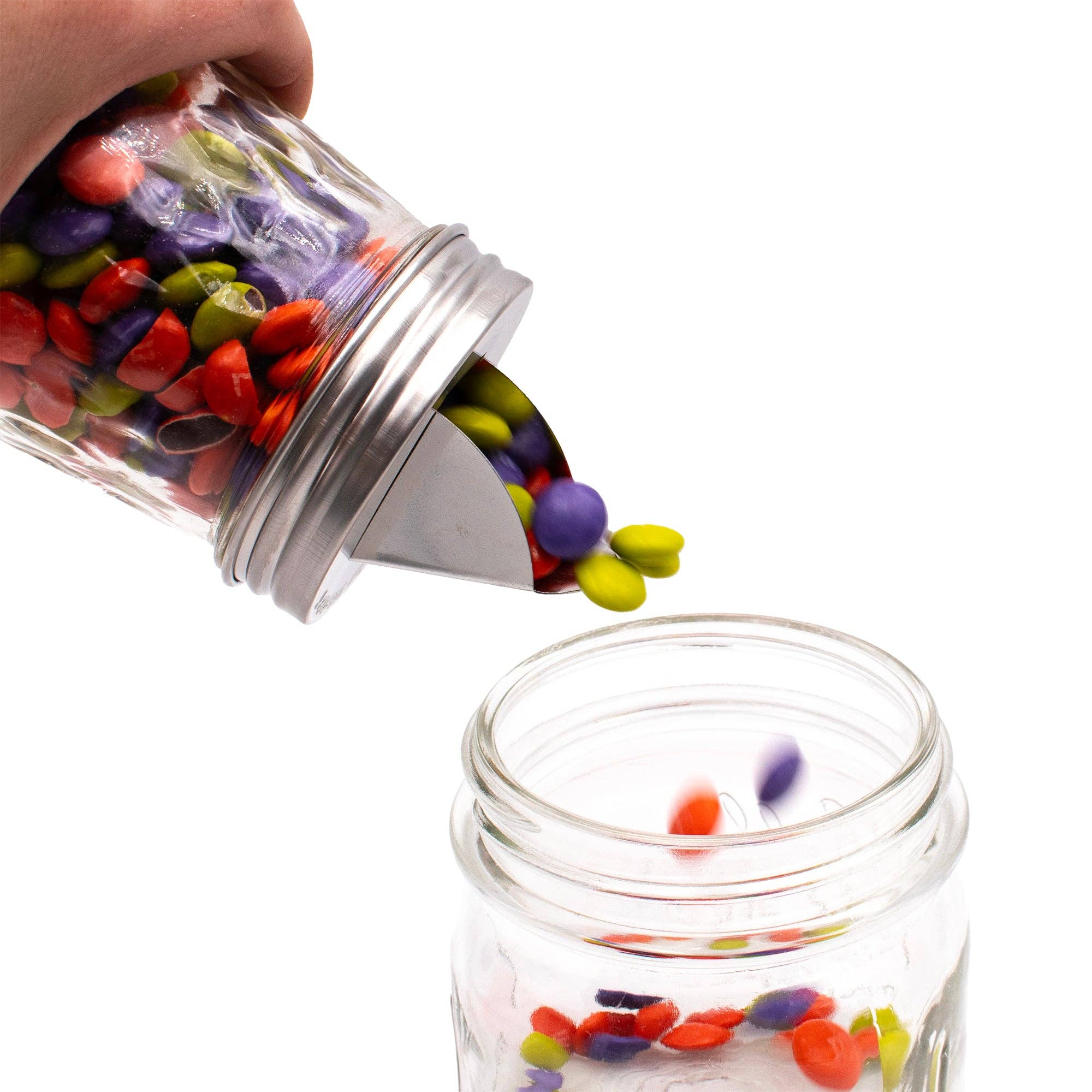 Mason Jar Lifestyle - Vente Rangements/organisateurs de cuisine - Couvercles en acier inoxydable pour distributeur de céréales pour bocaux Mason, lot de 25