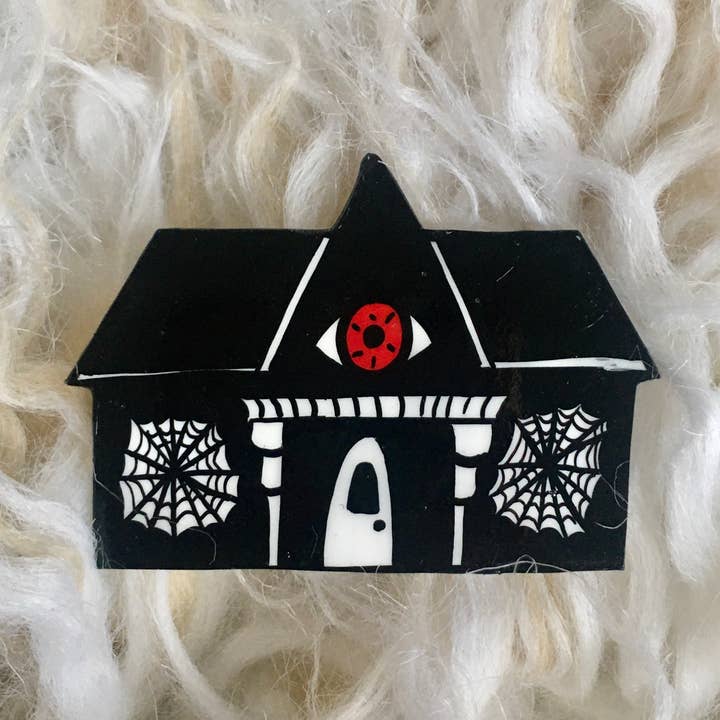 Midge Blitz - Wholesale Brooch - All Seeing Spiderweb House Handmade Brooch