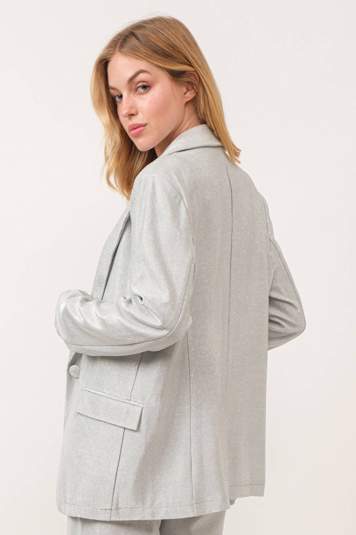 KIWI – Blazer - Mulher por atacado – IJ2892 Roupa Feminina Oversize Glitter Blazer11