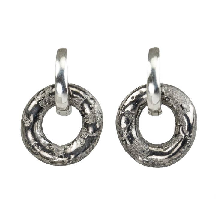 Aros "Luna" con colgante midi para venta al por mayor de FreakyFoxx porcelain